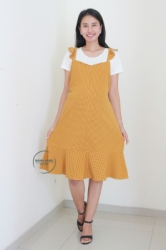 MAMA HAMIL Dress Baju Hamil Menyusui Lengan Potong Polkadot Mings Overall   HO 80 7  large